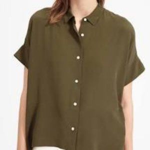 Everlane Clean Silk Short Sleeve Square Shirt 4